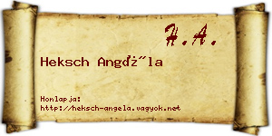 Heksch Angéla névjegykártya